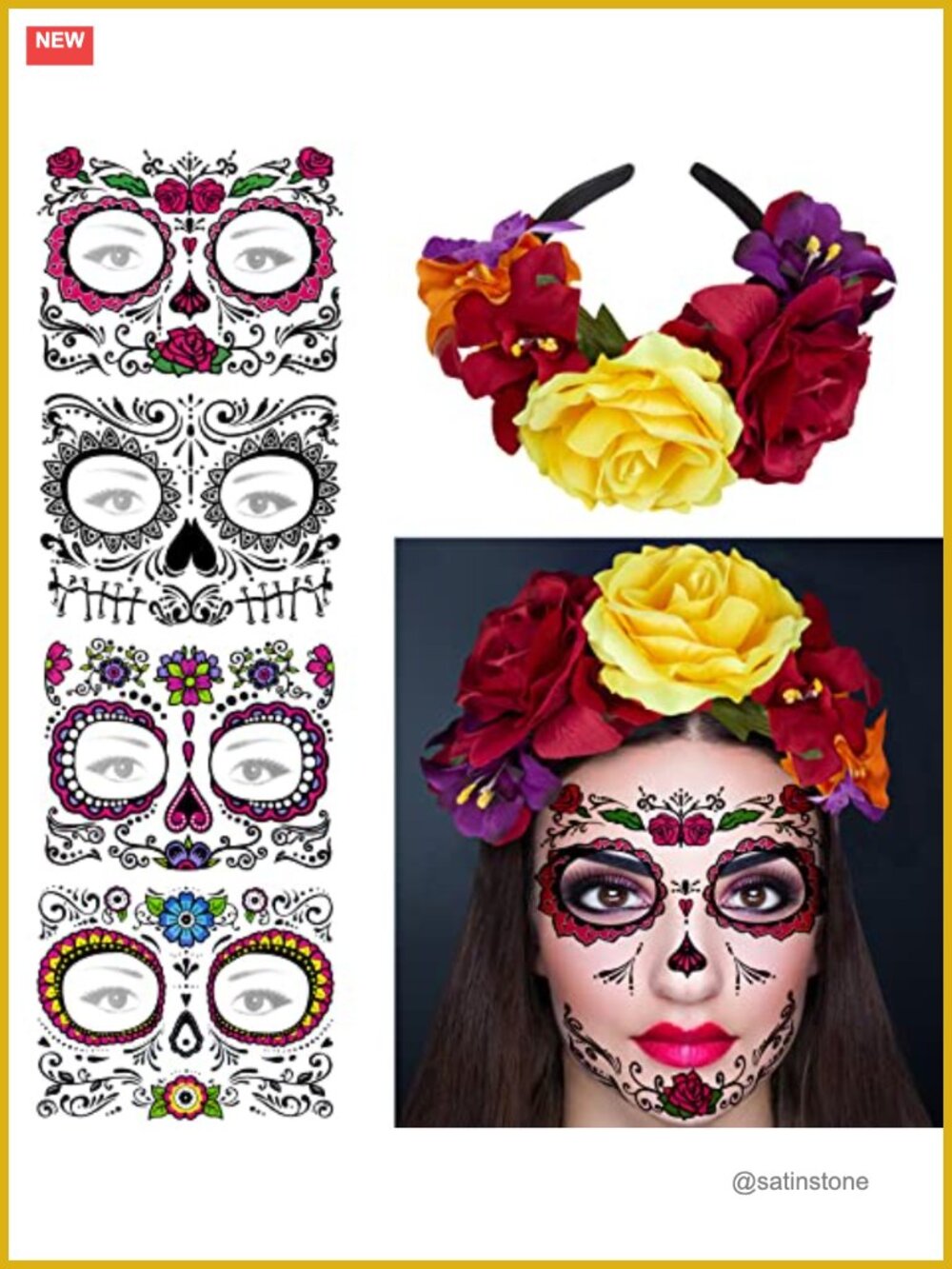 Floral Rose Flower Headband Halloween Costume Hair Wreath Cosplay Photo Prop